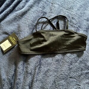NWT black girls large bikini top
